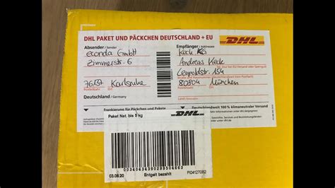 dhl pakete nach deutschland.